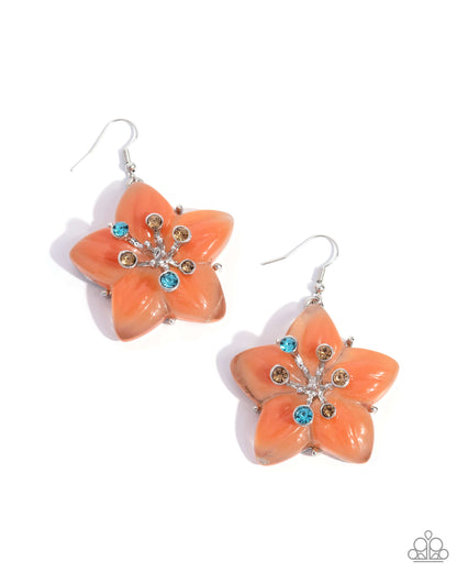 Summer Sprigs - Orange Earring