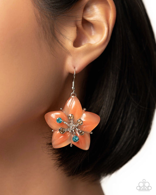 Summer Sprigs - Orange Earring